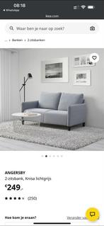 IKEA ANGERSBY 2-zitsbank - Knisa lichtgrijs, Huis en Inrichting, Ophalen of Verzenden, Zo goed als nieuw, Stof