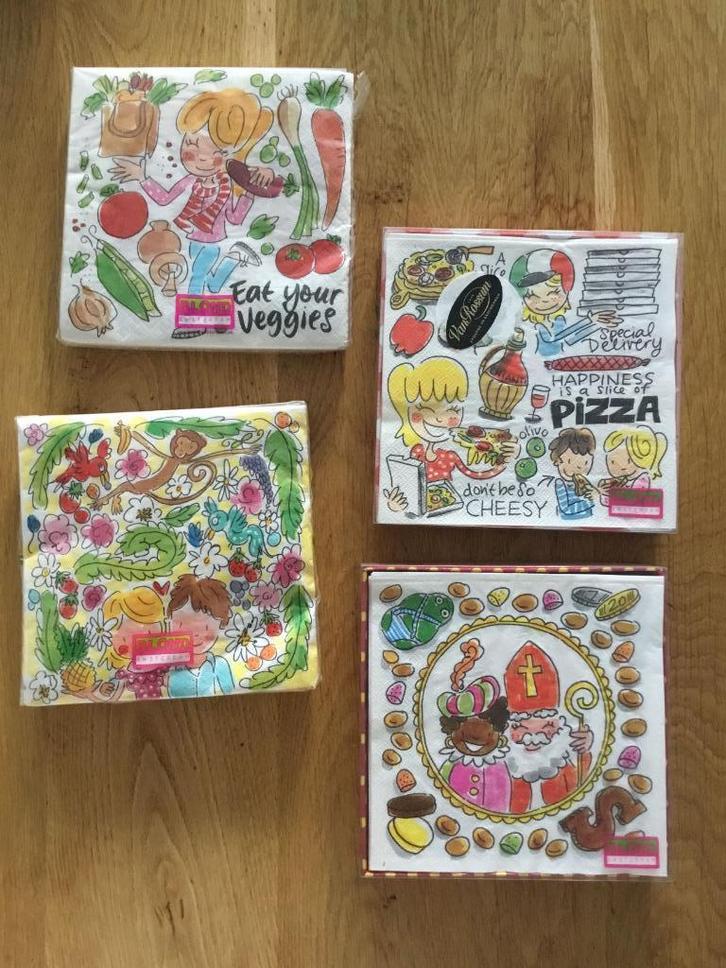 Blond Amsterdam servetten Sinterklaas, pizza, jungle, veggie, Huis en Inrichting, Keuken | Servies, Nieuw, Overige typen, Blond Amsterdam