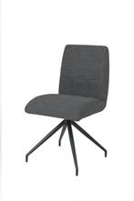 Antraciet bouclé stoffen eetkamerstoel, model Guus, Ophalen, Nieuw, Metaal, Vijf, Zes of meer stoelen
