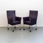 ACTIE!! 50x Montis Chaplin Stoel Paars Leer - Grijs/Wiel, Huis en Inrichting, Stoelen, Niet ingevuld, Overige kleuren, Niet ingevuld