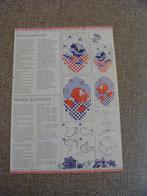 Te koop kruisteek patroon van 4 kleine bloemen € 0.15, Hobby en Vrije tijd, Borduren en Borduurmachines, Ophalen of Verzenden