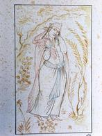 Perzische Miniatuur IRAN handgeschilderd verlegen meisje, Ophalen of Verzenden