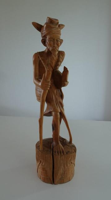 Vintage Houten Beeld uit Bali, Indonesië beschikbaar voor biedingen