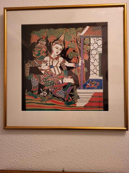 Oosterse kunst-objecten 5 stuks i.z.g.st, Antiek en Kunst, Kunst | Overige Kunst, Ophalen