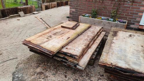 Hardhouten Steenschotten, Tuin en Terras, Palen, Balken en Planken, Gebruikt, Overige typen, Minder dan 180 cm, Ophalen