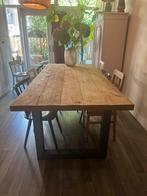 Houten eettafel - 220x100 cm - U vorm onderstel, Ophalen, 100 tot 150 cm, 200 cm of meer, Zo goed als nieuw
