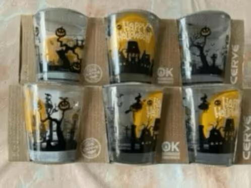 6 nieuwe Halloweenglazen, Glas of Glazen, Nieuw, Ophalen of Verzenden, Glas