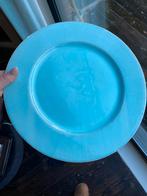 8 turquoise Todo Mundo 35 cm handpainted Italian borden, Ophalen of Verzenden, Aardewerk, Overige stijlen, Bord(en)
