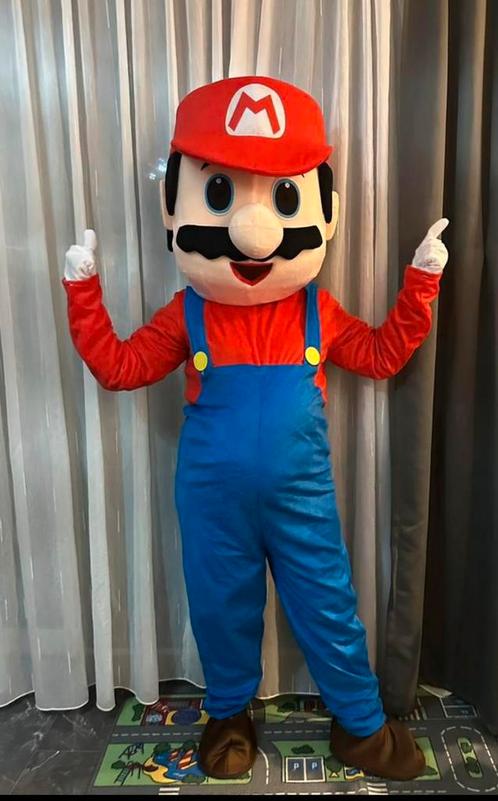 Mario mascotte pak te huur feest verkleed, Hobby en Vrije tijd, Feestartikelen | Verhuur, Zo goed als nieuw, Ophalen