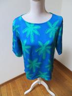 L48 FABIENNE CHAPOT blouse shirt blauw groen M 38/40, Maat 38/40 (M), Blauw, Ophalen of Verzenden, Zo goed als nieuw