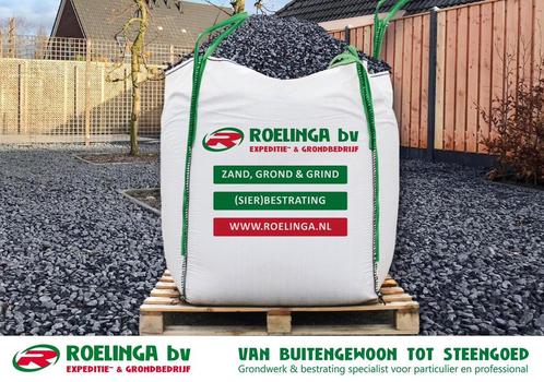 Big bags Basalt 8/16 - 16/22 mm, Tuin en Terras, Grind, Keien en Split, Nieuw, Split, Basalt, Verzenden