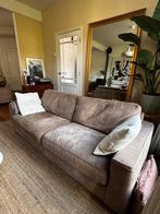 Stijlvol lederen bankstel, Huis en Inrichting, Ophalen, Gebruikt, Driepersoons, Rechte bank