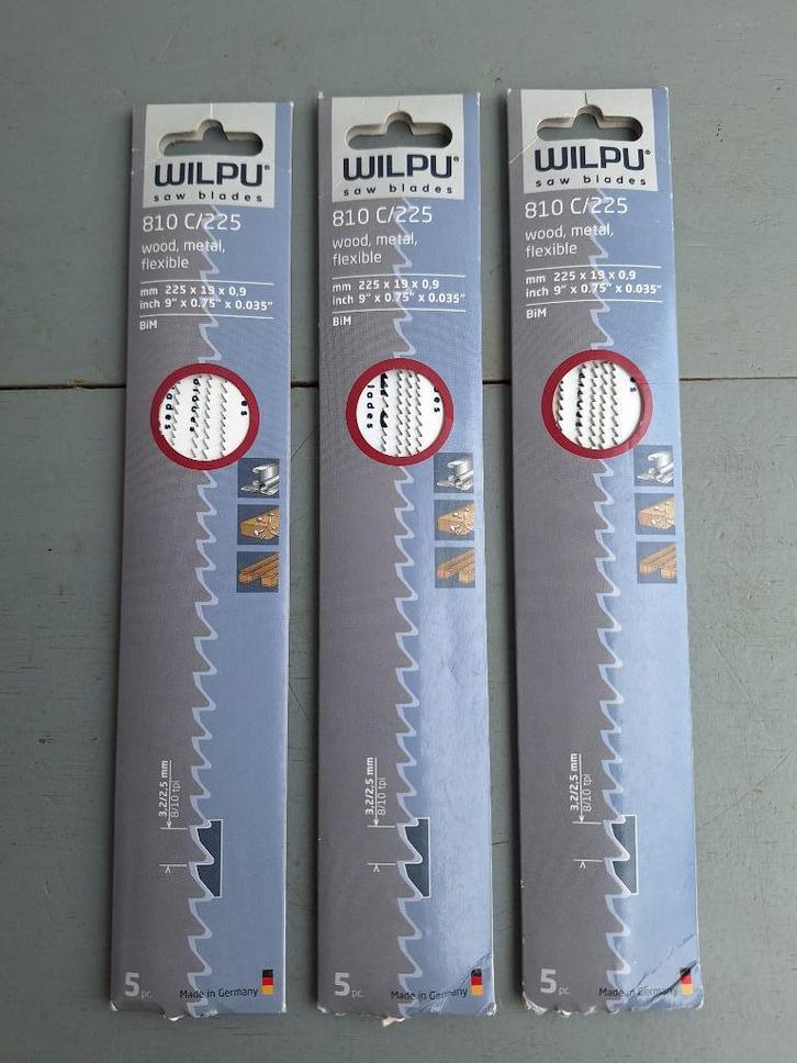 15x Wilpu 810C/225 reciprozaagbladen, Doe-het-zelf en Verbouw, Gereedschap | Machine-onderdelen en Toebehoren, Nieuw, Ophalen of Verzenden