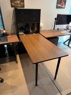 IKEA KALLAX kast + lade & deurinzetten + IDÅSEN blad, Huis en Inrichting, Bureaus, Ophalen, Zo goed als nieuw