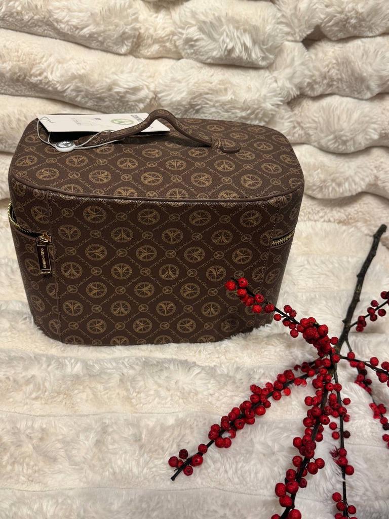 Nieuwe Carlo Colucci Beauty case bruin logo, Ophalen of Verzenden, Zo goed als nieuw, Bruin, Dame