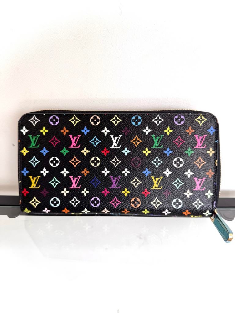 Louis Vuitton Zippy Wallet Multicolor, Overige merken, Gebruikt, Zwart, Ophalen of Verzenden