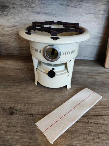 Vintage Petroleumstel Origineel Beccon Wit 1 pit met lont  beschikbaar voor biedingen