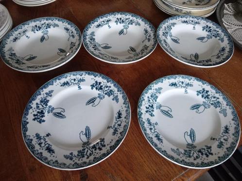 borden in petrol kleur MODERN STYLE van ST AMAND, Antiek en Kunst, Antiek | Servies los, Ophalen of Verzenden