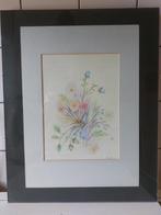 kleurrijke bloemen krijt tekening, Ophalen of Verzenden