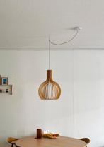 Houten Design Lamp – Naturel Ø45cm, Ophalen, Zo goed als nieuw, Minder dan 50 cm
