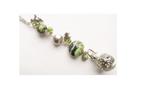 Groene zwangerschapsketting met edelsteen en lampwork glas, Sieraden, Tassen en Uiterlijk, Kettingen, Nieuw, Ophalen of Verzenden