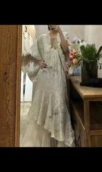 Elegante zilver gemelleerde jurk met tule 40/42, Kleding | Dames, Jurken, Maat 42/44 (L), Nieuw, Ophalen of Verzenden, Onbekend