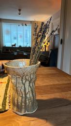 Vintage studio pottery keramiek unica vaas wabisabi japandi, Huis en Inrichting, Overige kleuren, Aardewerk of Porselein, Ophalen of Verzenden