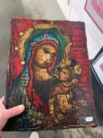Madonna met kind, geschilderd op hout, Ophalen of Verzenden