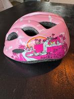 Abus kinderfietshelm roze met afb. van unicorns 50-55 cm, Ophalen of Verzenden, Zo goed als nieuw