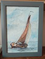Schitterende aquarel skûtsje, Fryslan Friese wateren zeilen, Ophalen of Verzenden