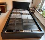 Ikea MALM bed 140x200 zwart, Ophalen, Gebruikt, Zwart, Tweepersoons