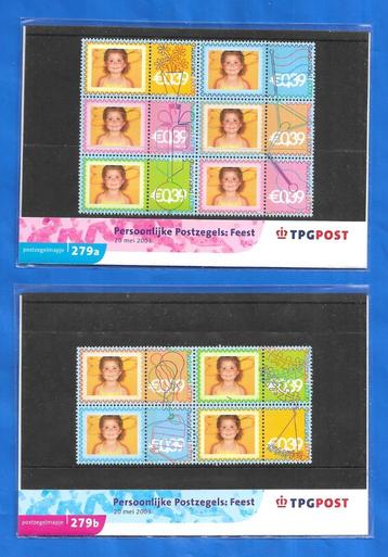 Postzegelmapje 279 A & B - Pers. Postzegels : FEEST    beschikbaar voor biedingen