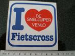 sticker I love de snelluiper venlo fietscross bmx vintage, Verzenden, Zo goed als nieuw, Bedrijf of Vereniging