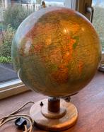 GLAZEN WERELDBOL MET LICHT 1950-60, Ophalen of Verzenden, Gebruikt