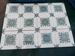 52 Antieke tegels, cremewit donkergroen 15x15cm, Ophalen