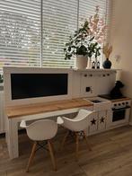 Speelkeuken + bureau van steigerhout, Ophalen, Zo goed als nieuw, Hout, Speelkeuken