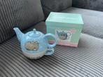 Pusheen tea for one theepot met kopje zeldzaam blauw grijs, Huis en Inrichting, Keuken | Servies, Overige typen, Ophalen of Verzenden