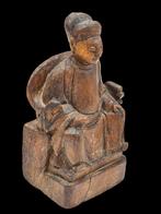 Antiek Houten Tempel & Offer Beeldje 19e eeuws, Antiek en Kunst, Kunst | Beelden en Houtsnijwerken, Verzenden