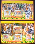 - 674 - 2 Blokken met Tijgers., Verzenden, Gestempeld, Dier of Natuur