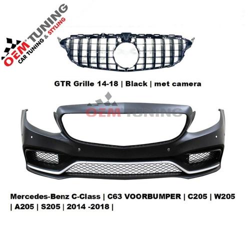 C63 VOORBUMPER | C205 W205 A205 S205 | 2014-2018| GTR BLACK, Auto diversen, Tuning en Styling, Ophalen of Verzenden