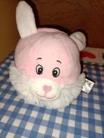 Zeeman twee kantige knuffel roze konijn en grijze poes, Ophalen of Verzenden