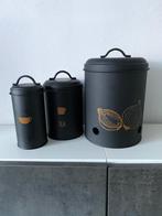 Casa voorraadpotten zwart (set van 3), Ophalen, Zo goed als nieuw