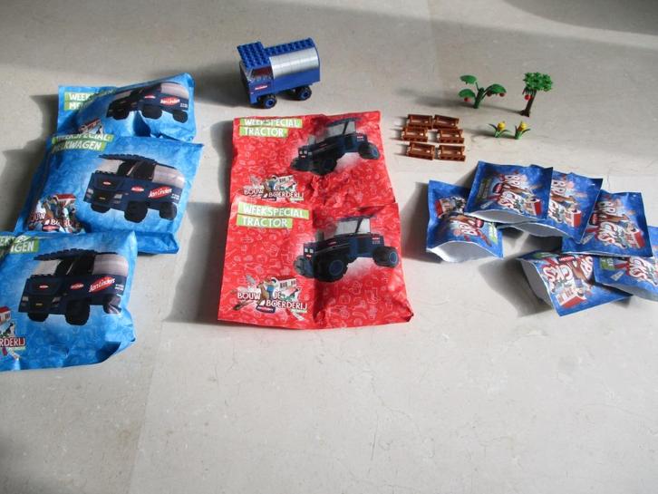 Bouw je boerderij; tractor, melkwagen etc Jan Linders Bricks, Verzamelen, Supermarktacties, Overige supermarkten, Ophalen of Verzenden