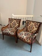 Fauteuils klassiek (vintages) oud roze 2 stuks, Ophalen, Klassiek / vintages, 75 tot 100 cm, Zo goed als nieuw