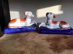 Victoriaans staffordshire windhonden beeldje,greyhound galgo, Antiek en Kunst, Ophalen