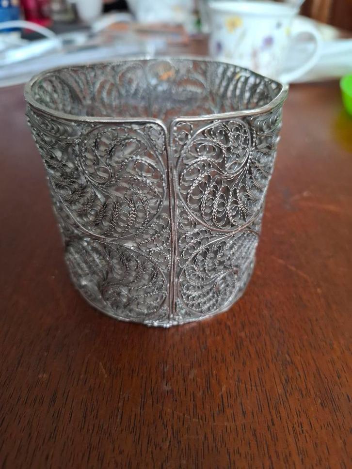 Antiek Zilveren Filigraan Potje, Antiek en Kunst, Antiek | Woonaccessoires, Ophalen