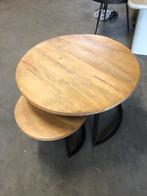 Salontafel Set Mango Hout Industrieel, Ophalen, ., Rond, Nieuw