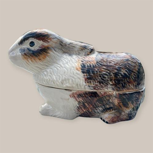 Mooie Michel Caugant haas met liggende oren igst barbotine, Antiek en Kunst, Curiosa en Brocante, Verzenden