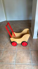 Houten poppenwagen, duwkar | new classic toys, Gebruikt, Ophalen of Verzenden, Duw- of Trekspeelgoed