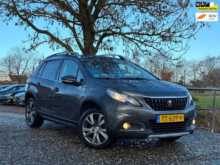 Peugeot 2008 1.2 PureTech Blue Lease Allure | Pano + Leder +, Auto's, Peugeot, Bedrijf, Te koop, ABS, Achteruitrijcamera, Airbags